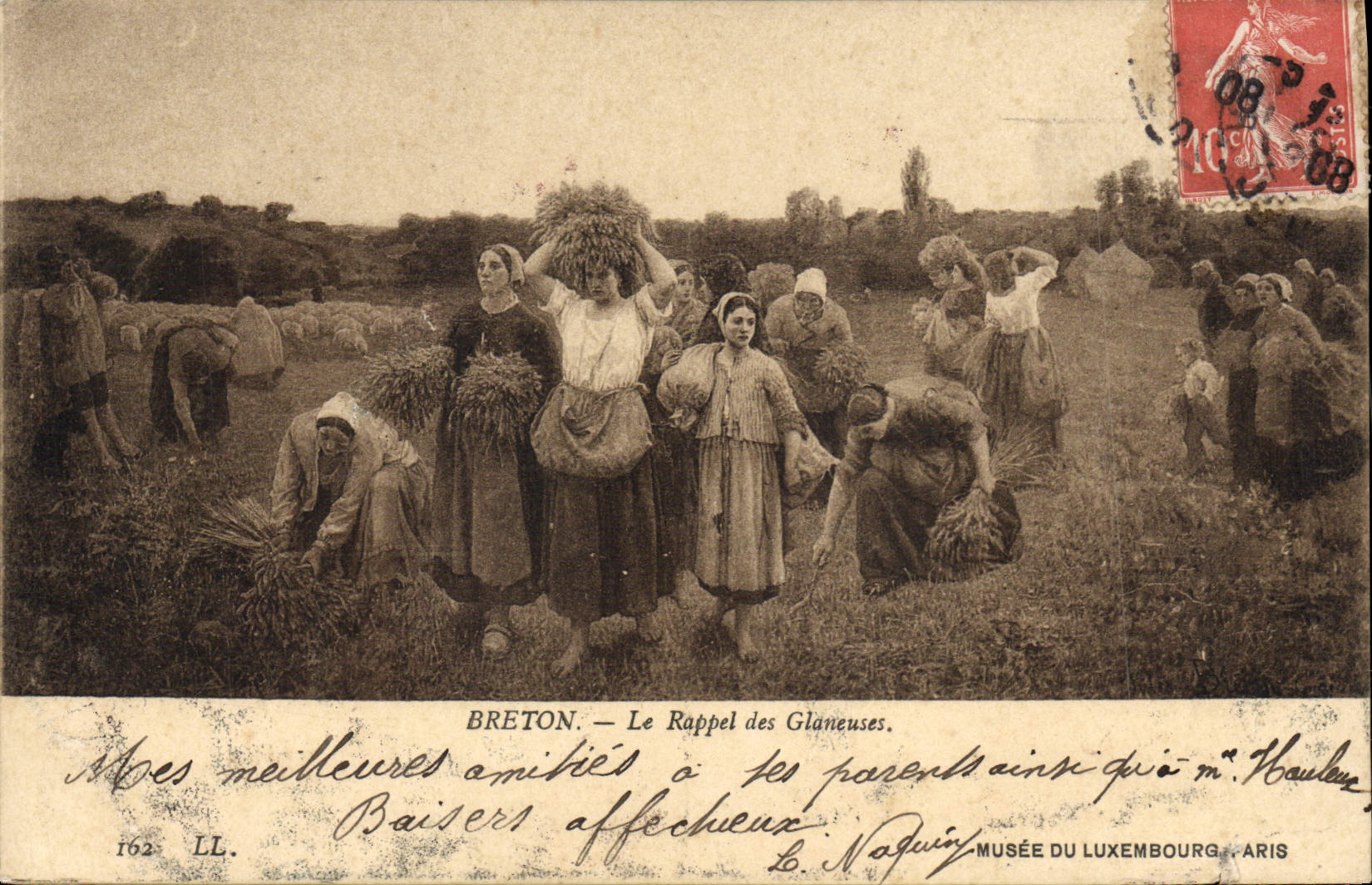 CPA Breton Le rappel des Glaneuses Paris Musee du Luxembourg 
