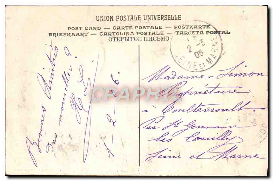 CPA Melida L'Enfant Perdu Musee du Luxembourg Paris  — Rückseite