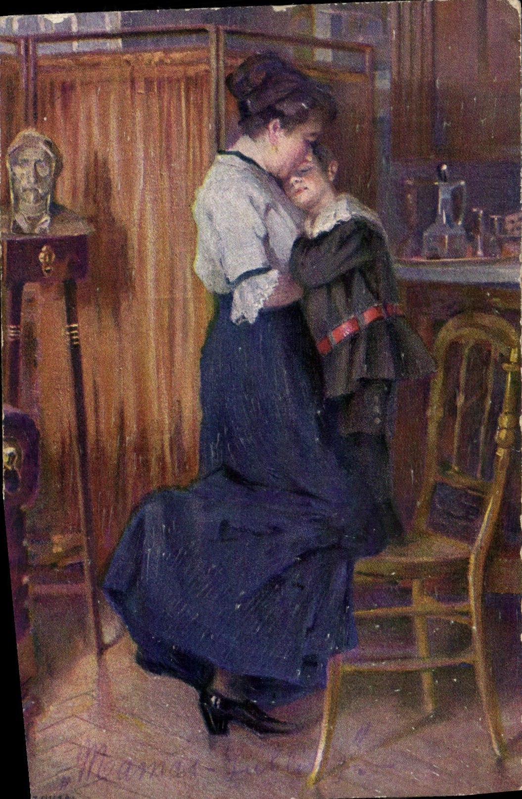 CPA Femme et enfant