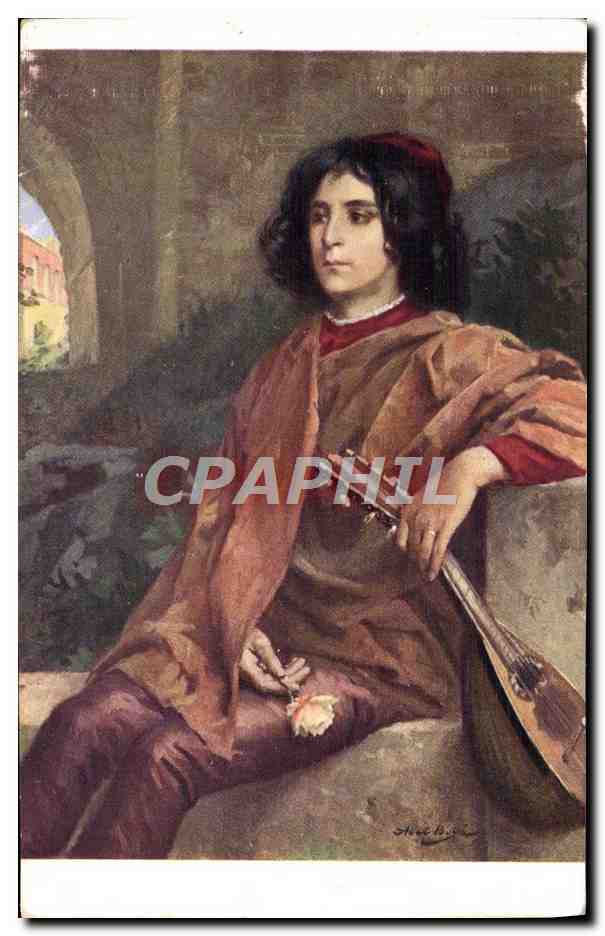 CPA Boye Zanetto et la rose Le passant de F Coppee