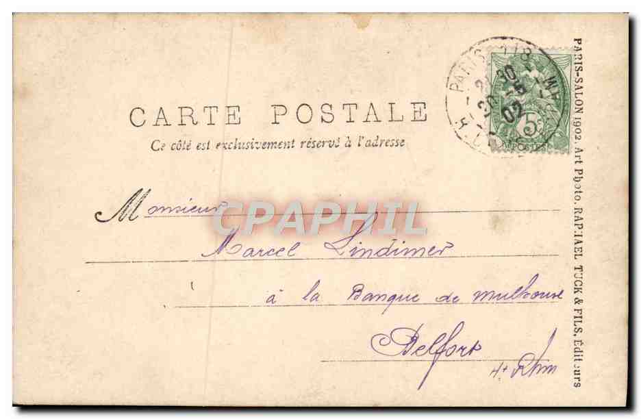 CPA Gerome La rentree des felins dans le cirque Lion — Verso