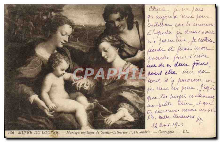 Mariage mystique de Sainte-Catherine d'Alexandrie — Musée du Louvre — Correggio — n° 186