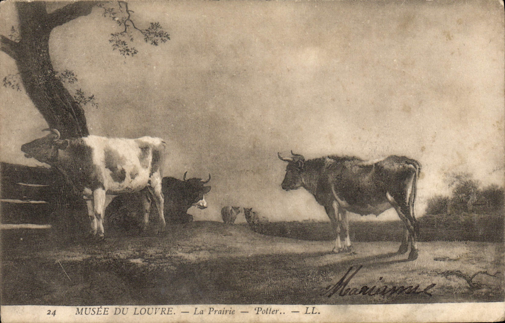 CPA Musee De Louvre La Prairie Potter Vaches
