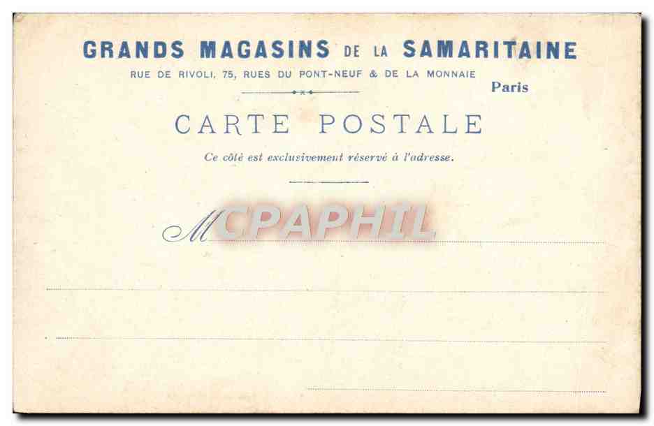 CPA Grands Magasins de la Samaritaine Rosa Bonheur Le labourage nivernais Musee du Luxembourg — Verso