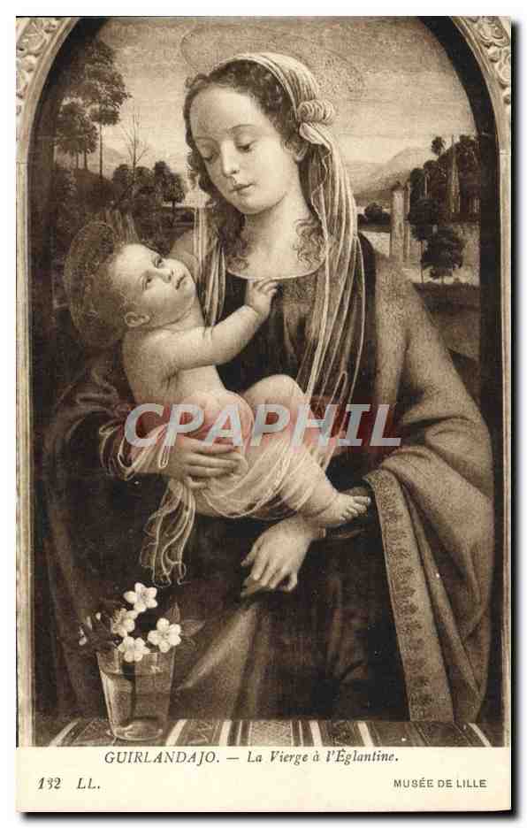 CPA Guirlandajo La Vierge a l'Eglatine Musee de Lille 