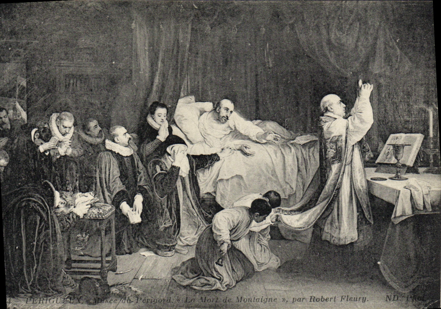 CPA Perigueux La mort de Montaigne par Robert Fleury