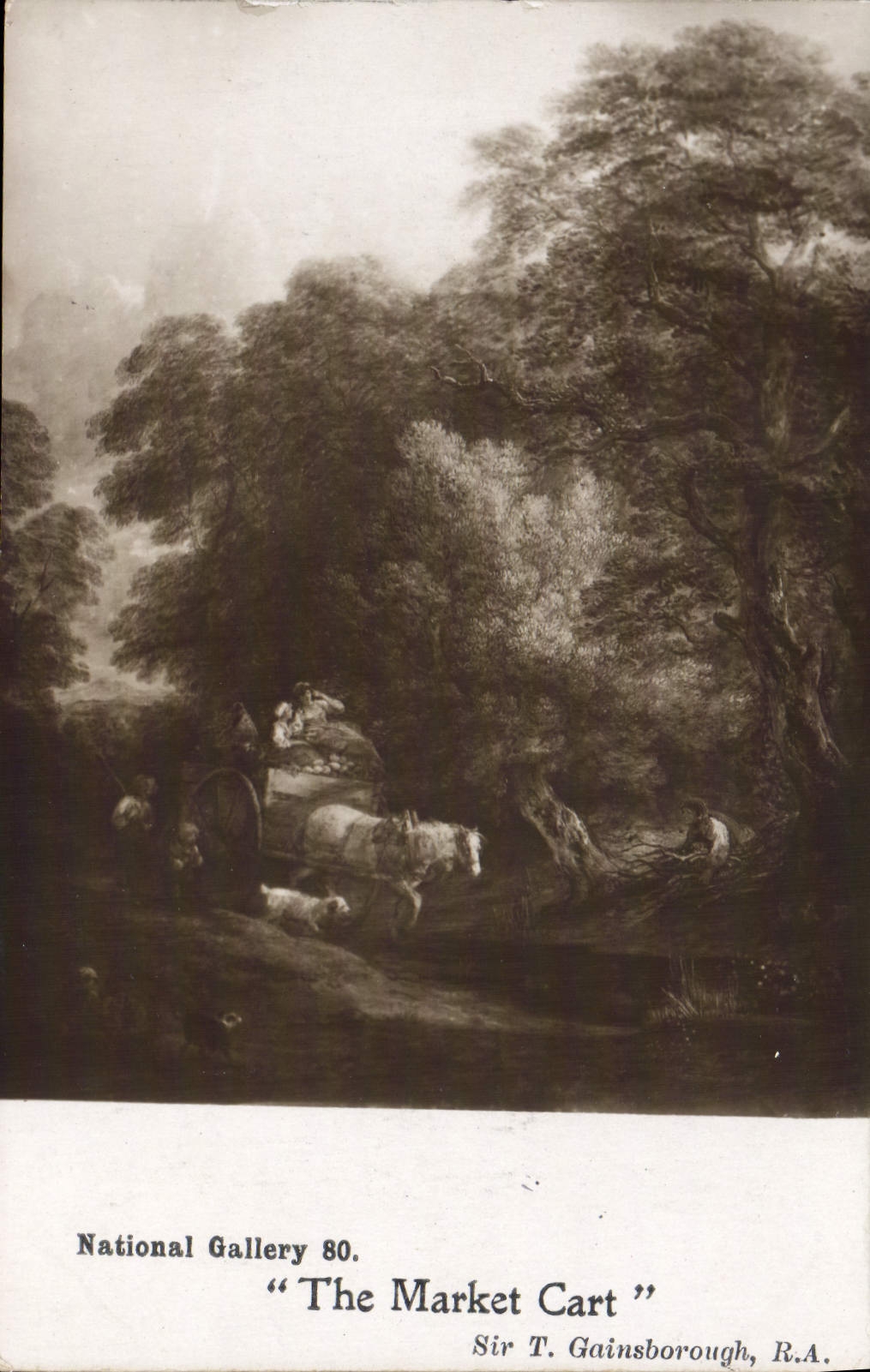 CPA National Gallery The Market Cart Gainsborough