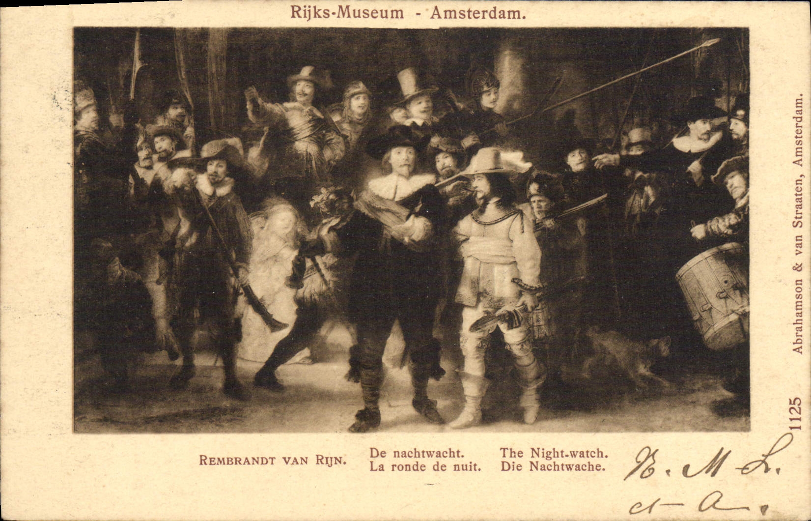 Die Nachtwache — Rembrandt van Rijn — Abrahamson & van Straaten-Ausgabe, n°1125