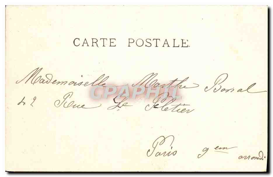 CPA Musee du Louvre L'Automme Lancret Ane Mule — Rückseite