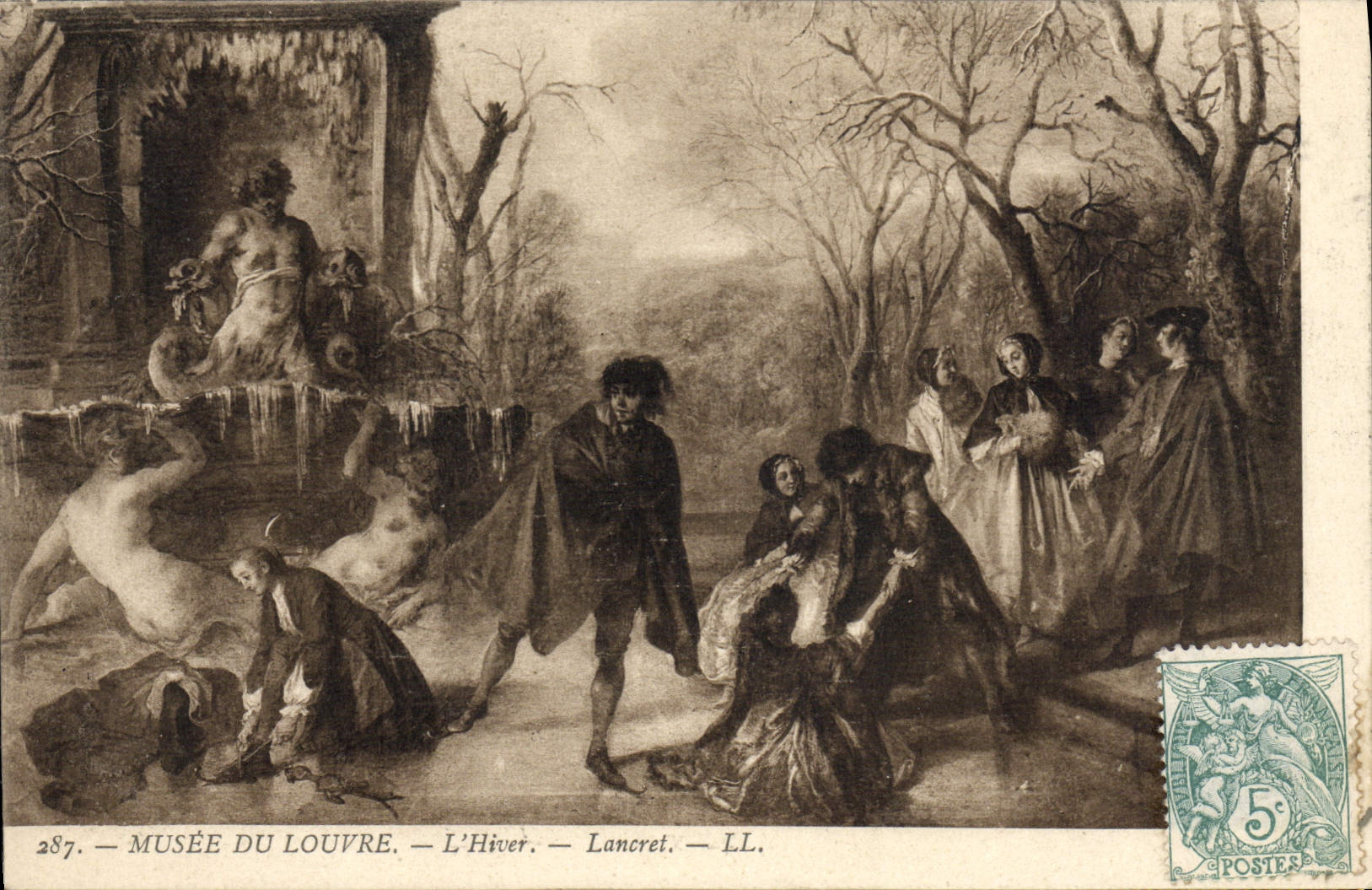 CPA Musee du Louvre L'Hiver Lancret