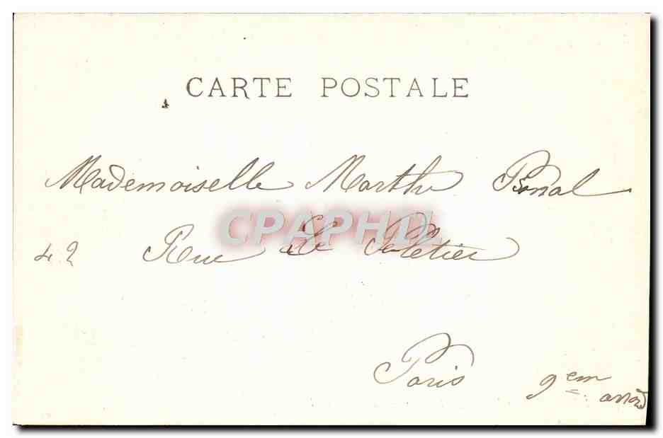CPA Musee du Louvre L'Hiver Lancret — Verso