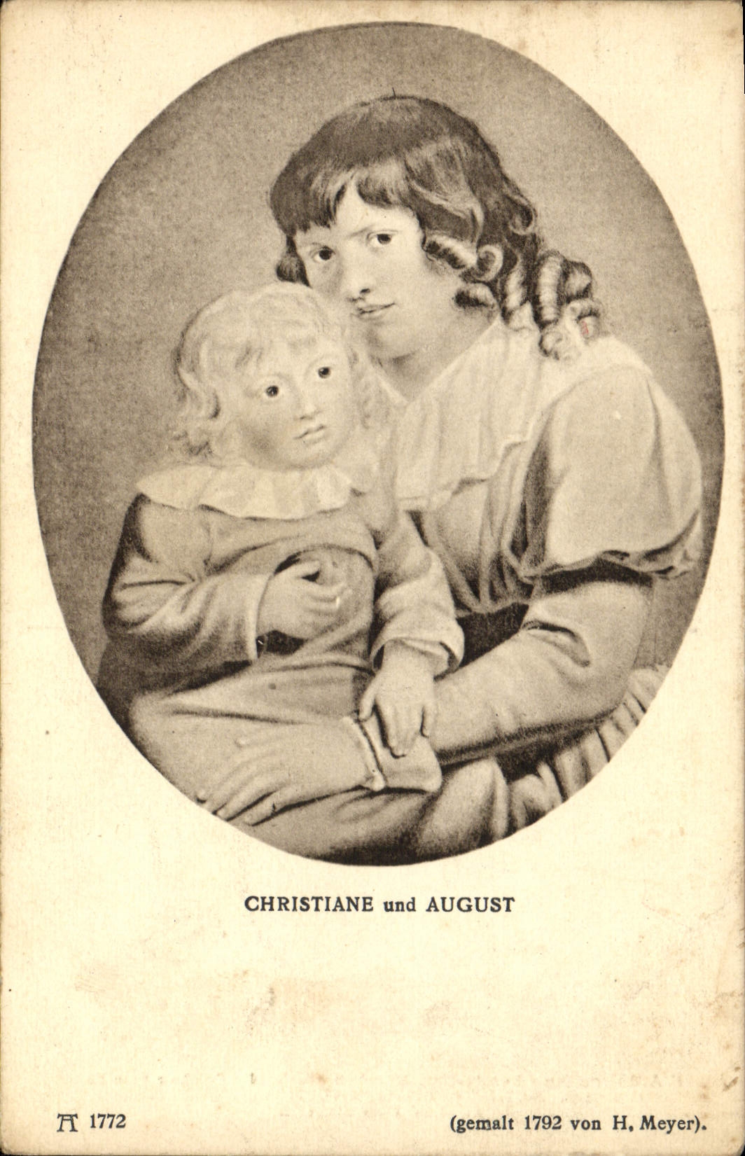 CPA Christiane und August 