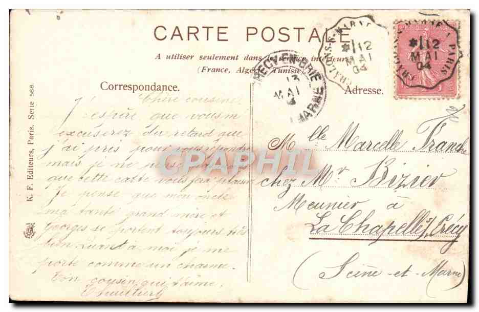 CPA Millet angelus  — Verso