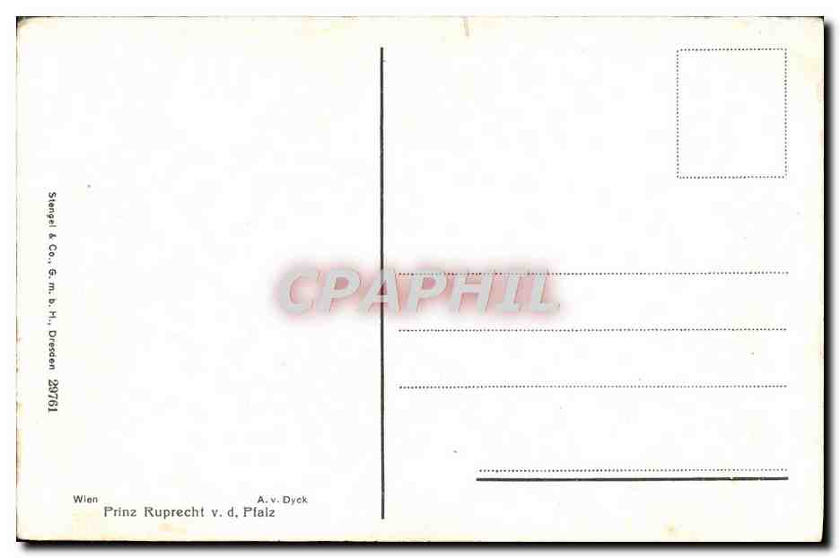CPA Prinz Ruprecht v d Pfalz Van Dyck — Verso