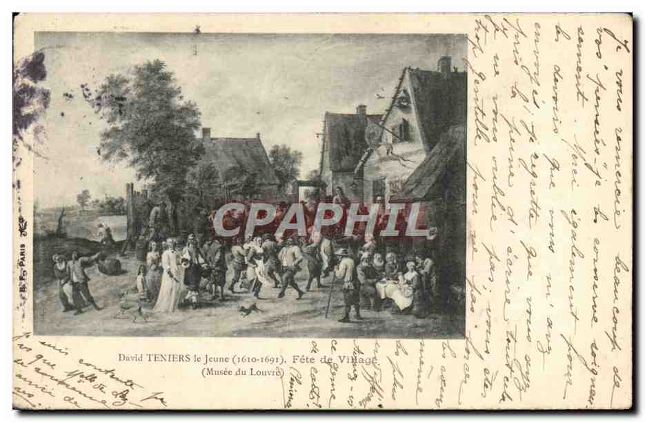 CPA David Teniers le June Fete de Village Musee du Louvre 