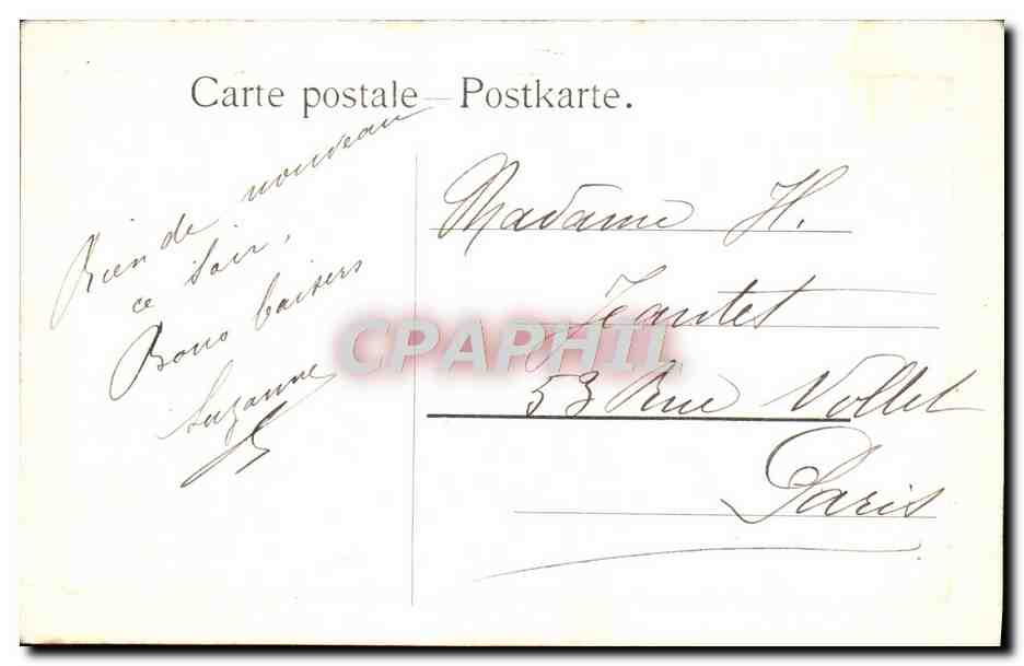 CPA le conte du bonheur Tarrant — Verso