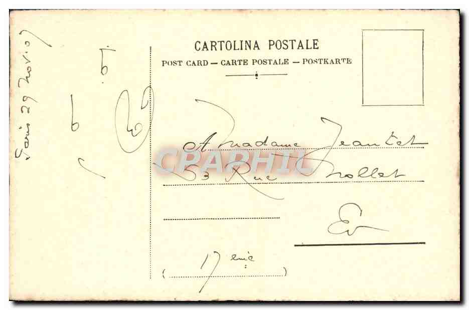 CPA Harmonie du soir Villa — Verso