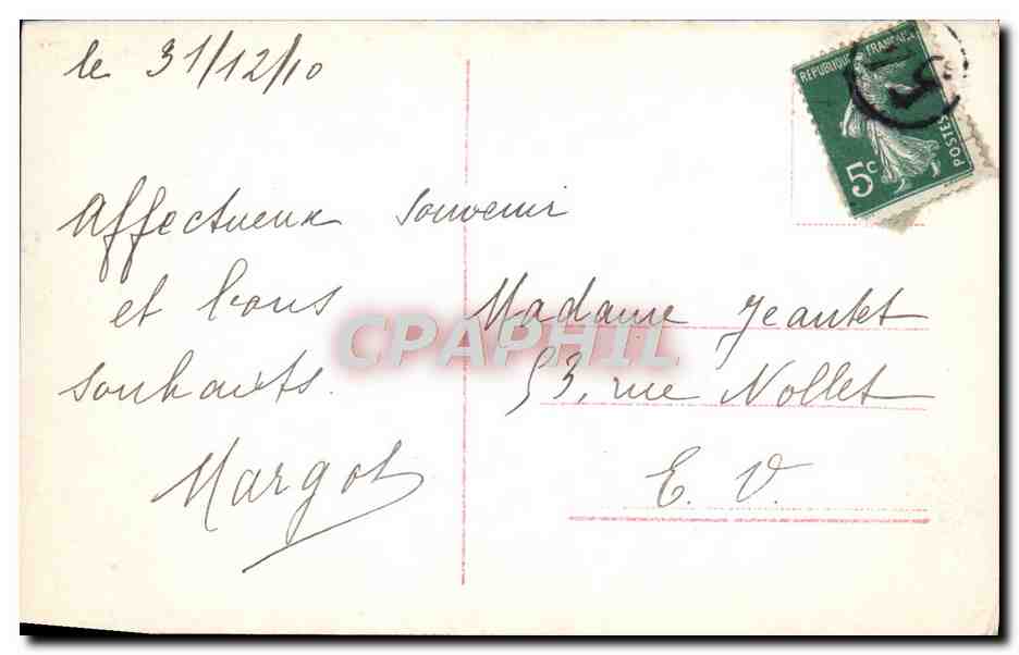 CPA Fantaisie Femme Colombes  — Verso