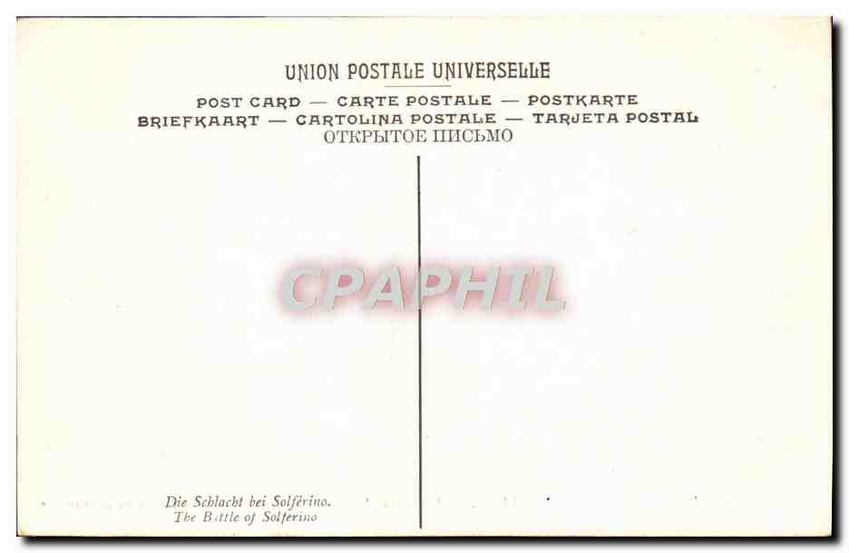CPA Yvon Bataille de Solferino Musee de Versailles  — Verso