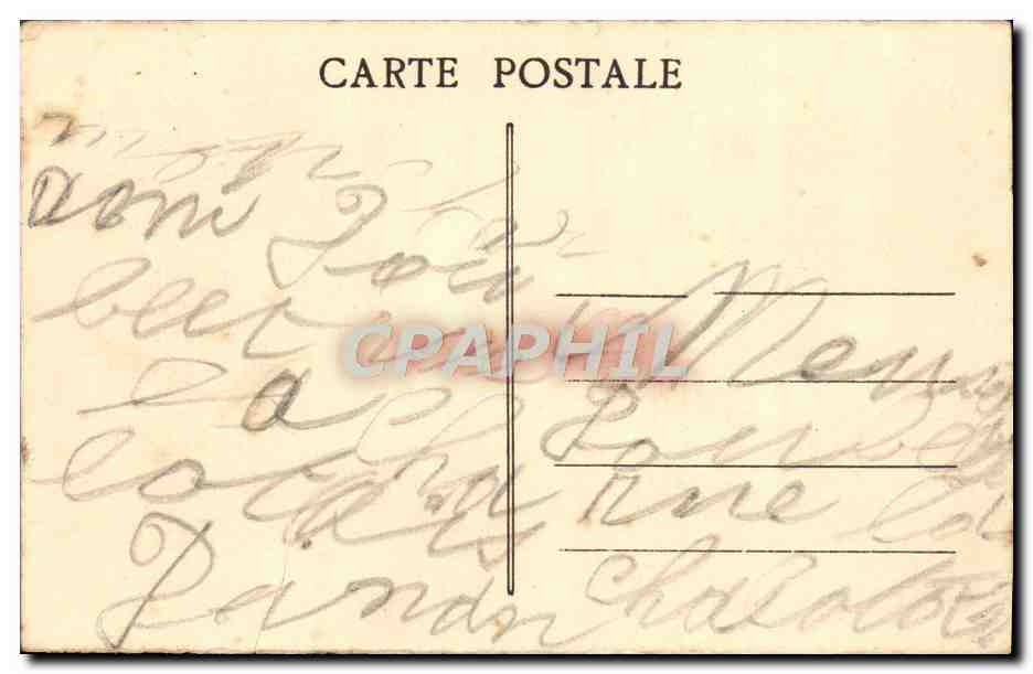 Vintage Postcard Boucher Renaud et Armide Museum of the Louvre Chantereau — Back