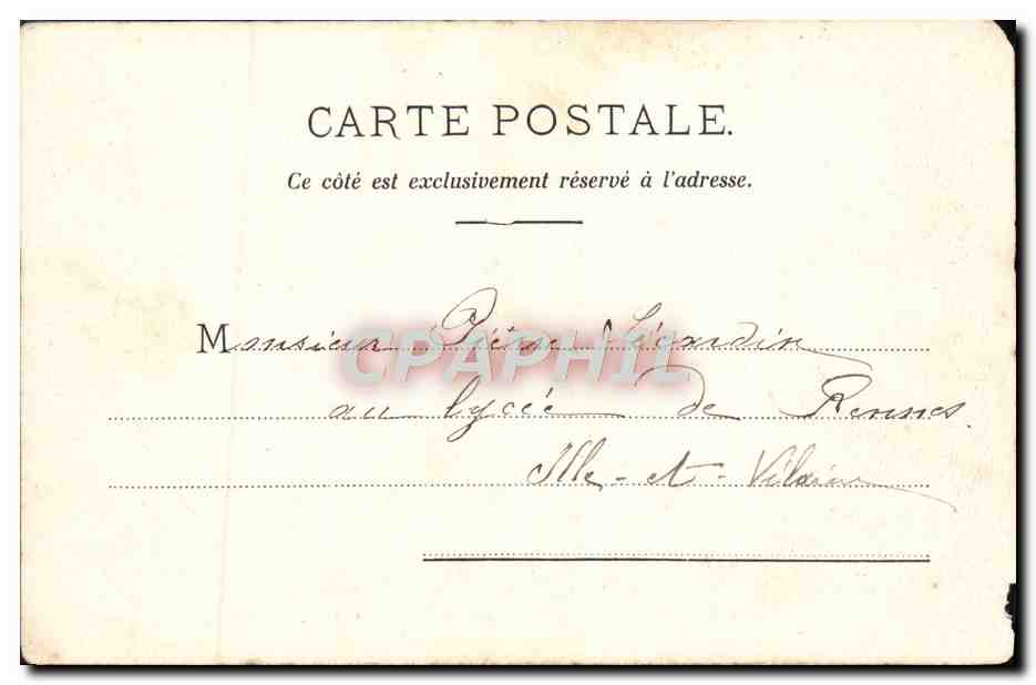 CPA Rouen Le Theatre des Arts et le Quai de Paris  — Rückseite