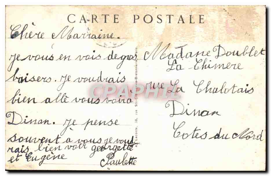 CPA Paris L'Opera  — Rückseite