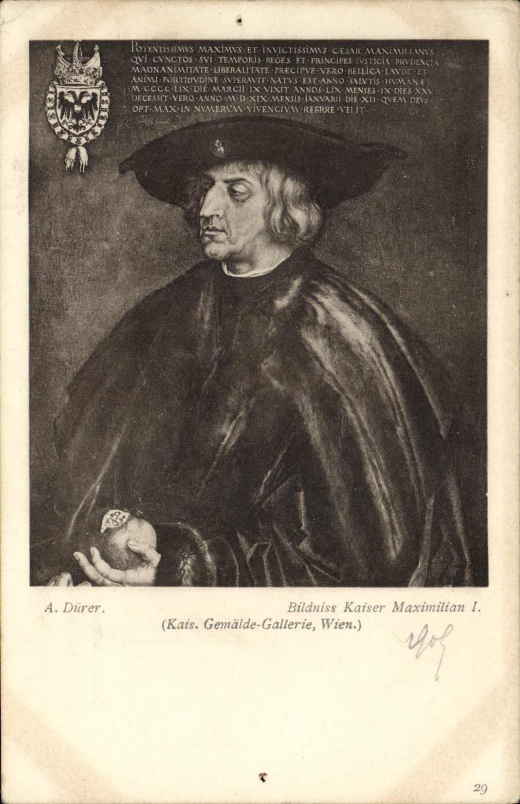 CPA B Denner Bildniss Kaiser Maximillan l 