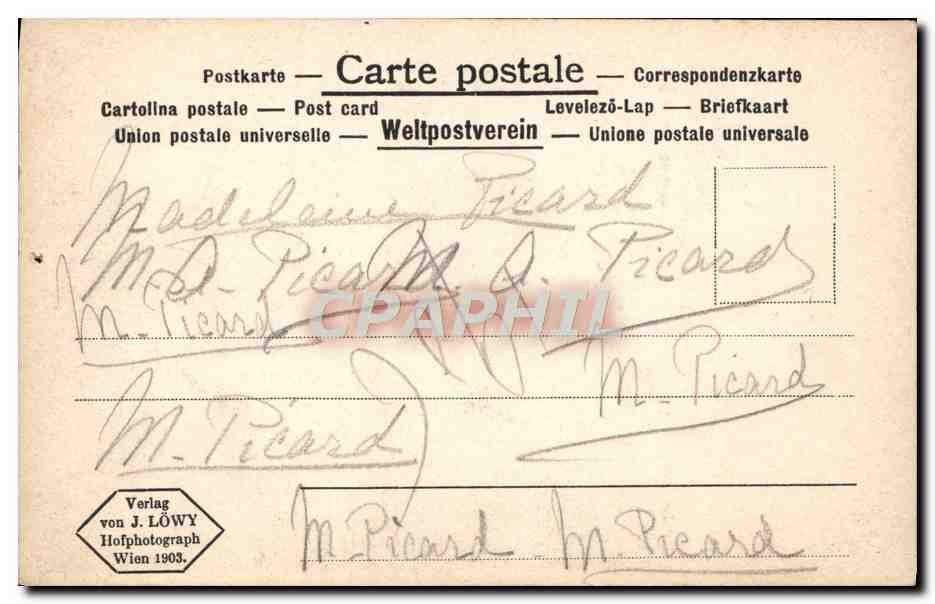 CPA Jacopo de Barbari Wien — Verso