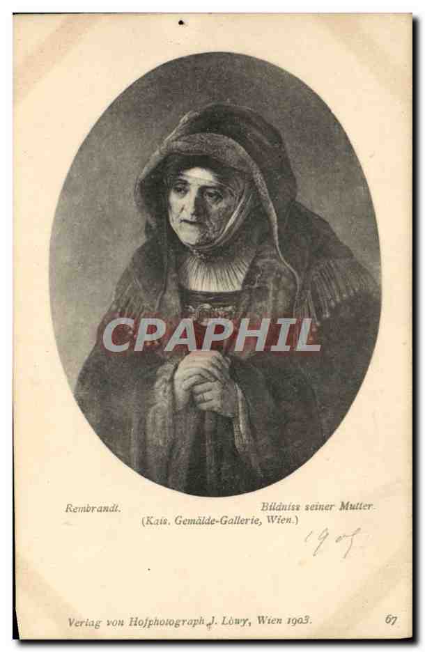 CPA Rembrandt Bildniss seiner Mutter