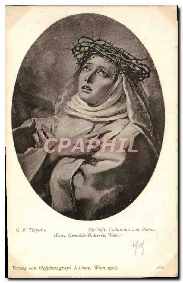 CPA G B Tiepolo Die heil Catharina von Siena 