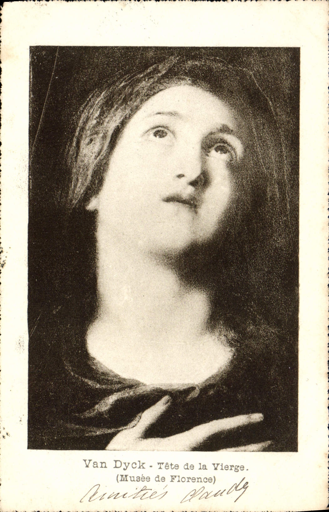 CPA Musee de Florence Van Dyck Tete de la Vierge