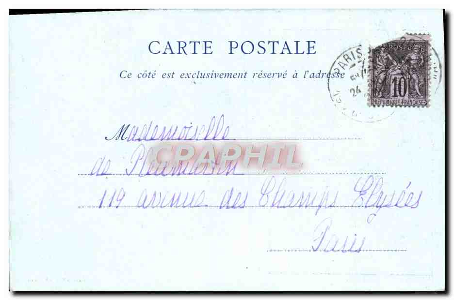 CPA Robaudi La Becquee — Verso
