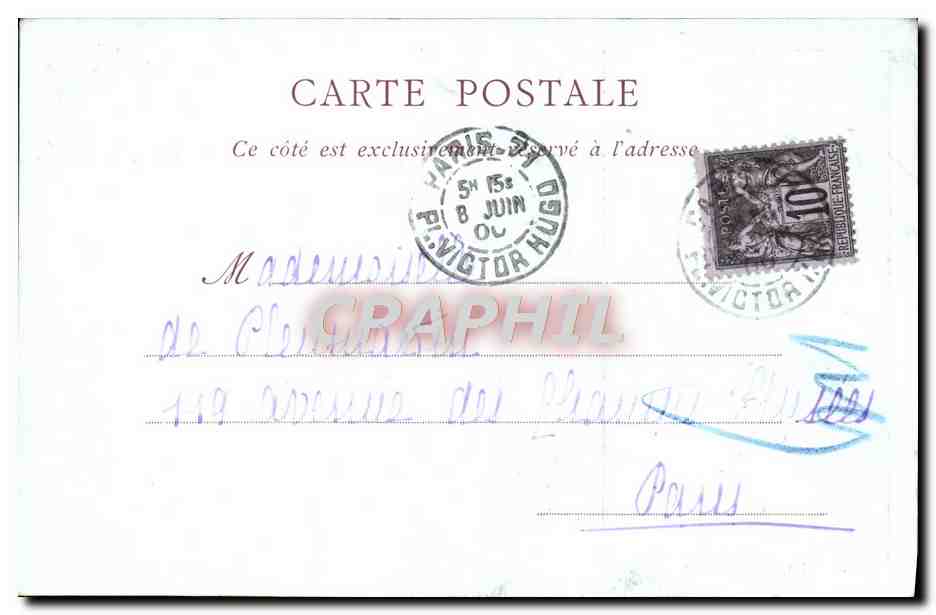 CPA Consuelo Fould Un passage risque — Rückseite