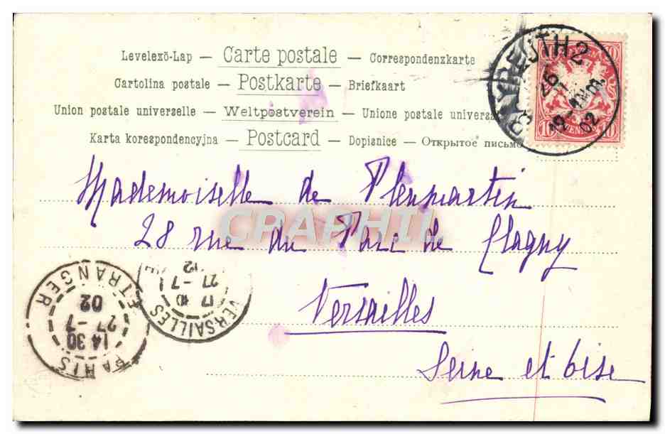 CPA Noble Allemagne — Verso