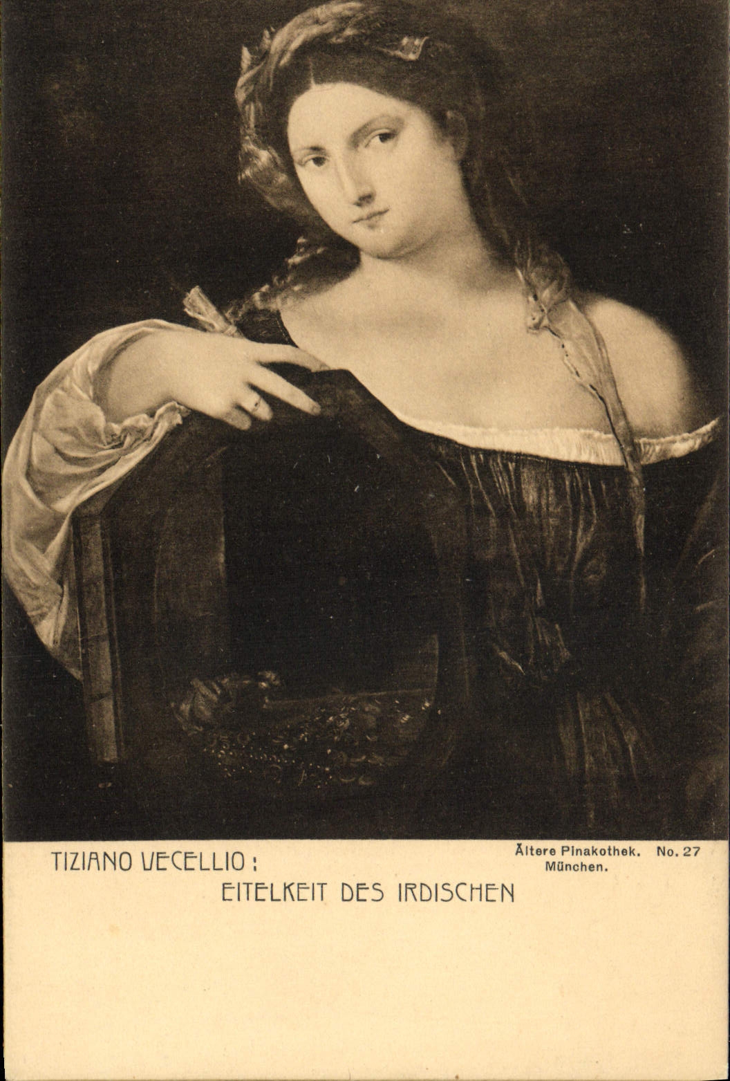 Tiziano Vecellio : Eitelkeit des Irdischen — Ältere Pinakothek, München, No. 27
