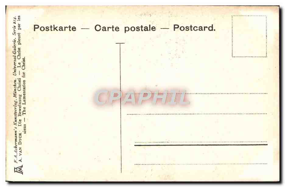 CPA Van Dyck Munchen — Verso