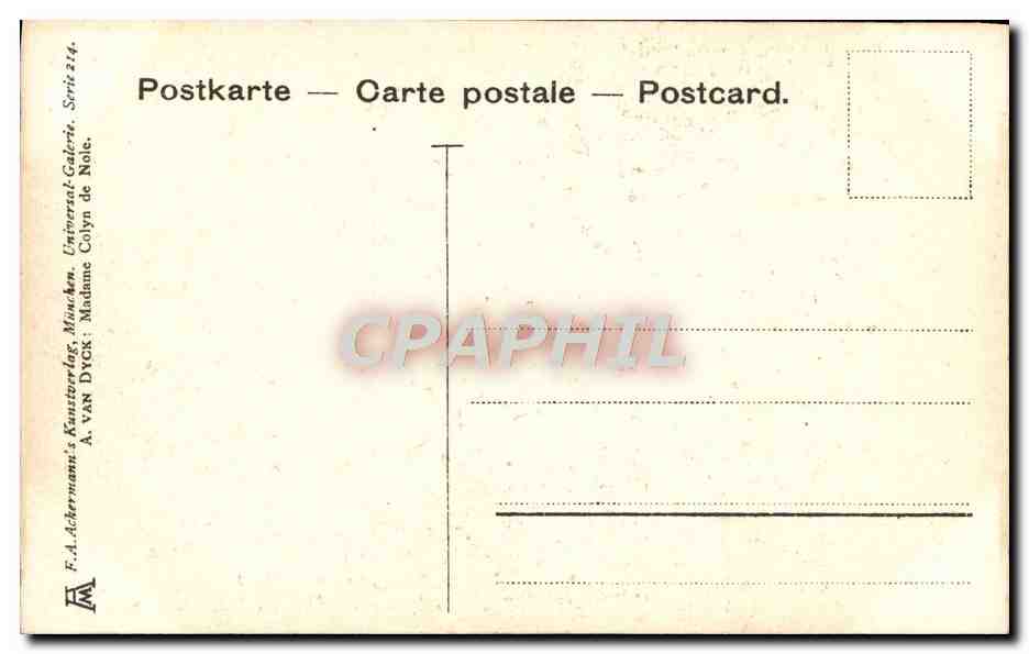 CPA Van Dyck Munchen — Verso