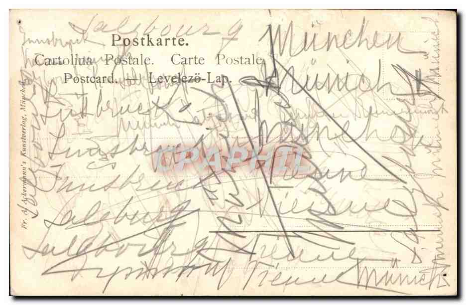 CPA Johannes & Petrus Munchen Durer — Verso