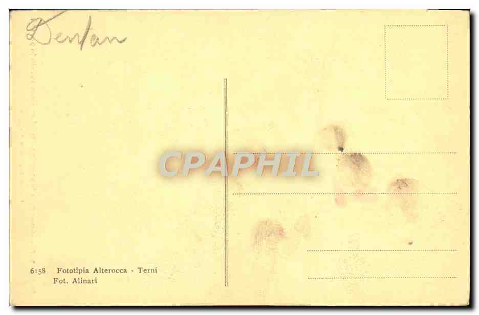 CPA Giotto S Francesco dona la propria veste ad un ricco caduto proverta Chiesa Superiore Assisi  — Verso