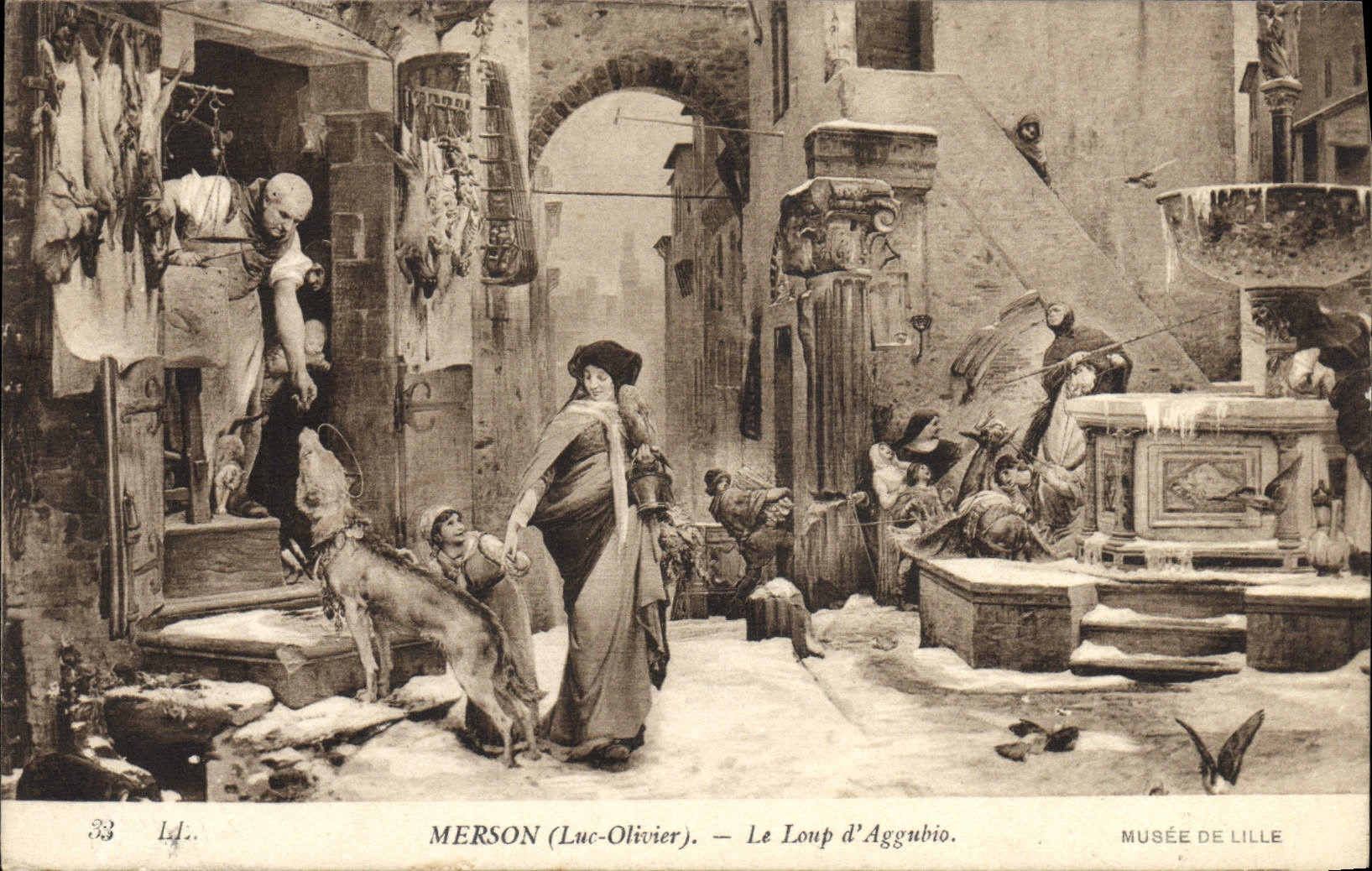 CPA Merson Le Loup d'Aggubio Musee de Lille 