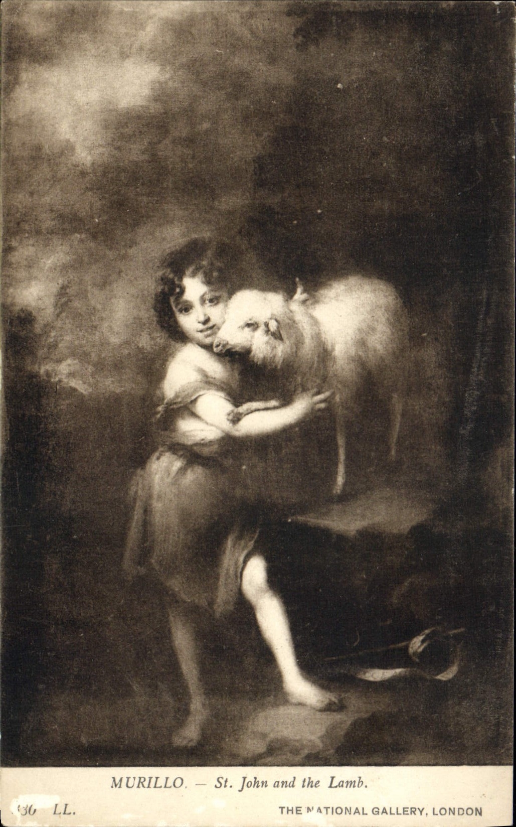 CPA Murillo St John and the Lamb The National Gallery London 