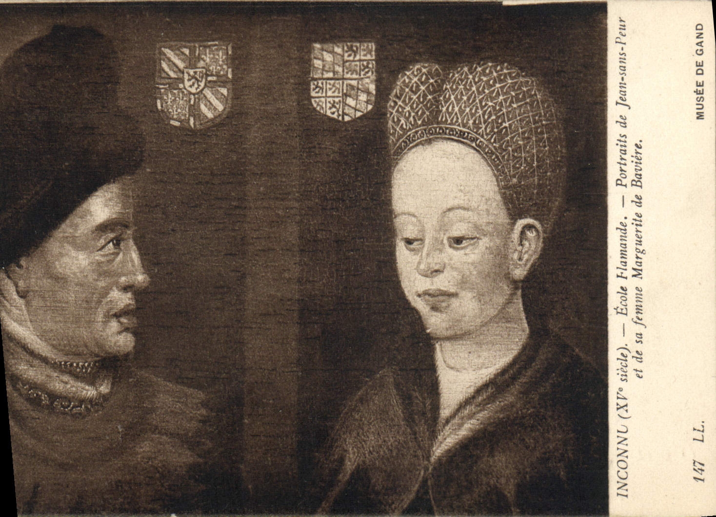 CPA Inconnu Ecole Flamande Musee de Gand Jean sans Peur et sa femme Marguerite de Baviere