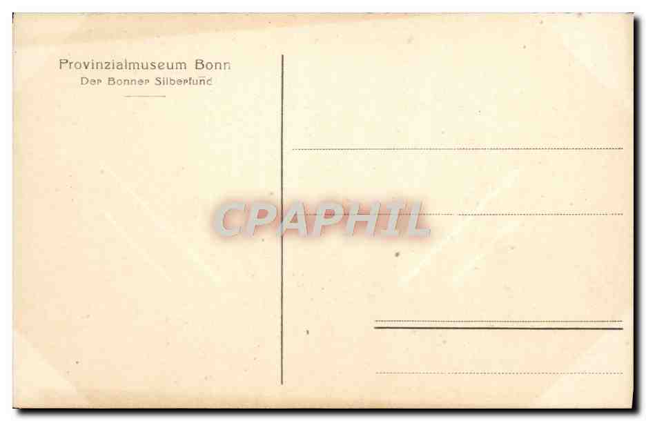 CPA Provincial Museum Bonn Dar Bonner Sillberfund  — Rückseite