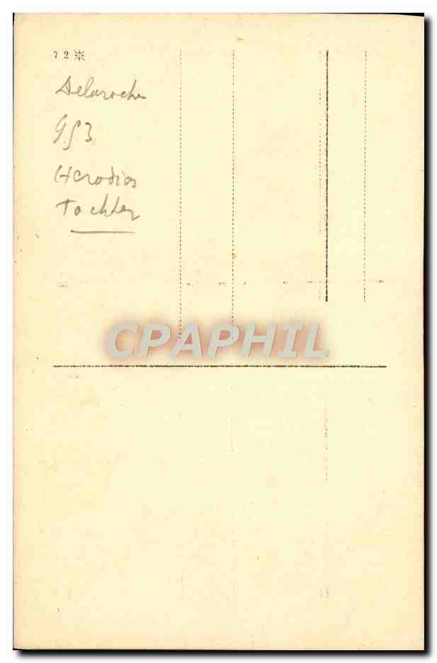 CPA Delaroche — Verso