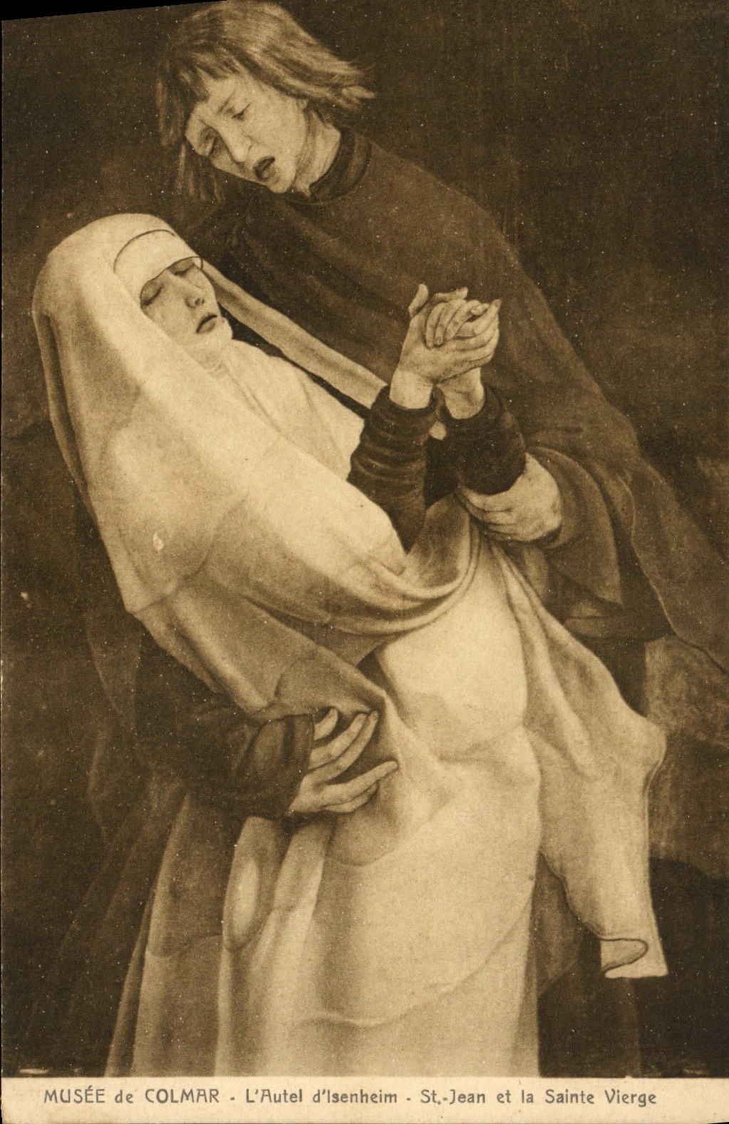 CPA Musee du Colmar L'Autel d'Isenheim St Jean et la Sainte Vierge 