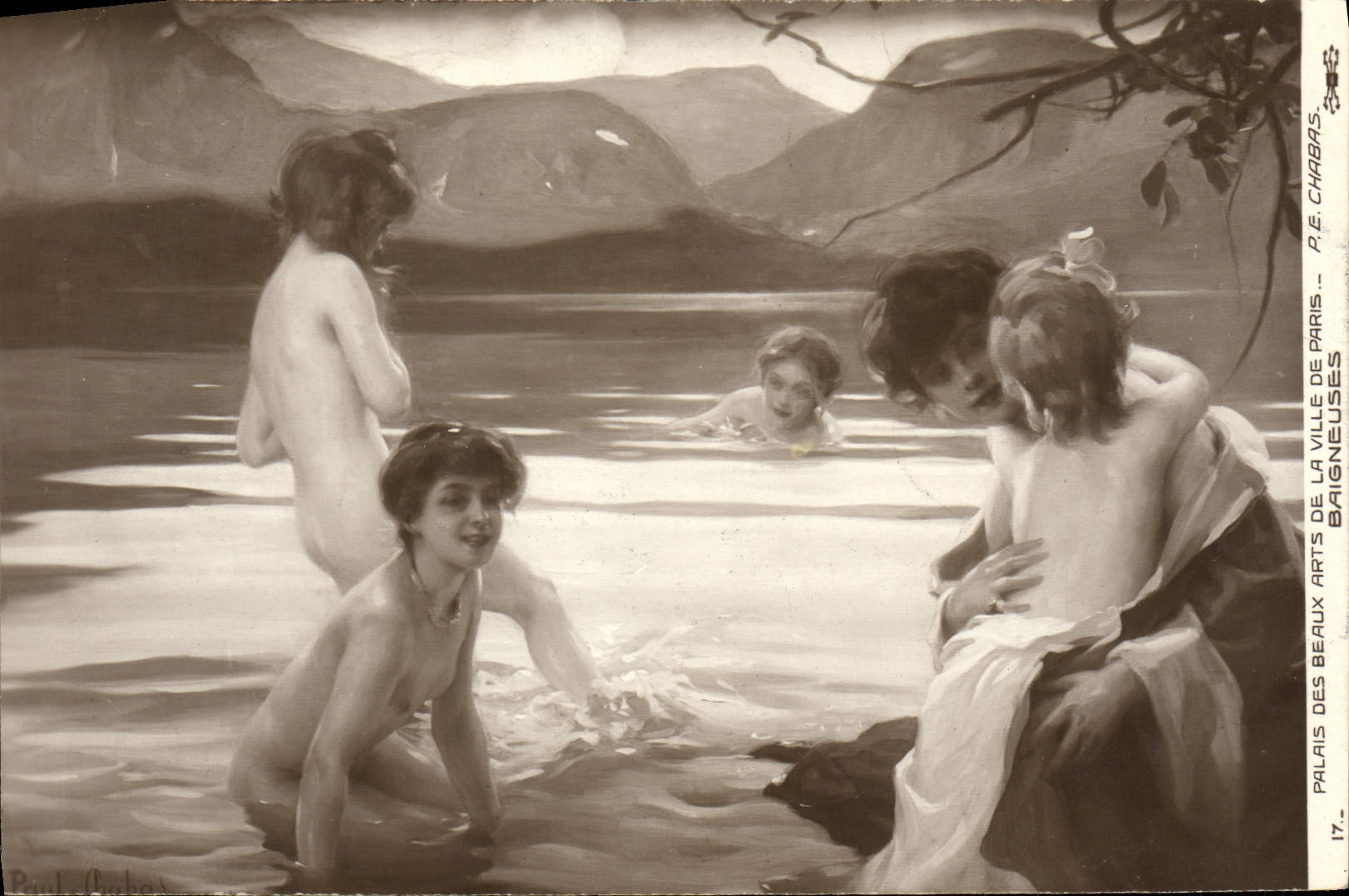 CPA Palais des Beaux Arts de la Ville de Paris P E Chabas Baigneuses 