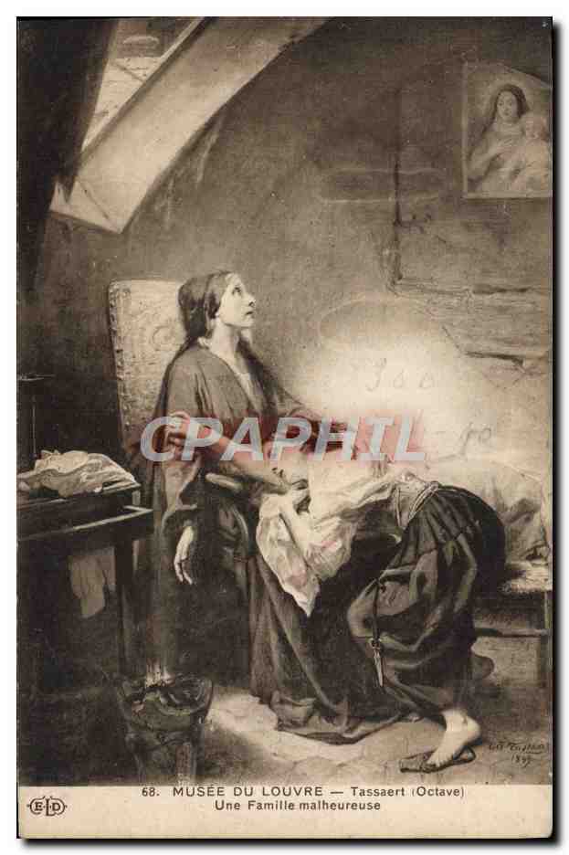 CPA Musee du Louvre Tassaert Une Famille malheureuse 