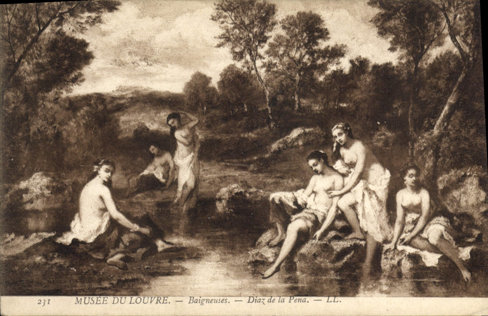 CPA Musee du Louvre Baigneuses Diaz de la Pena 