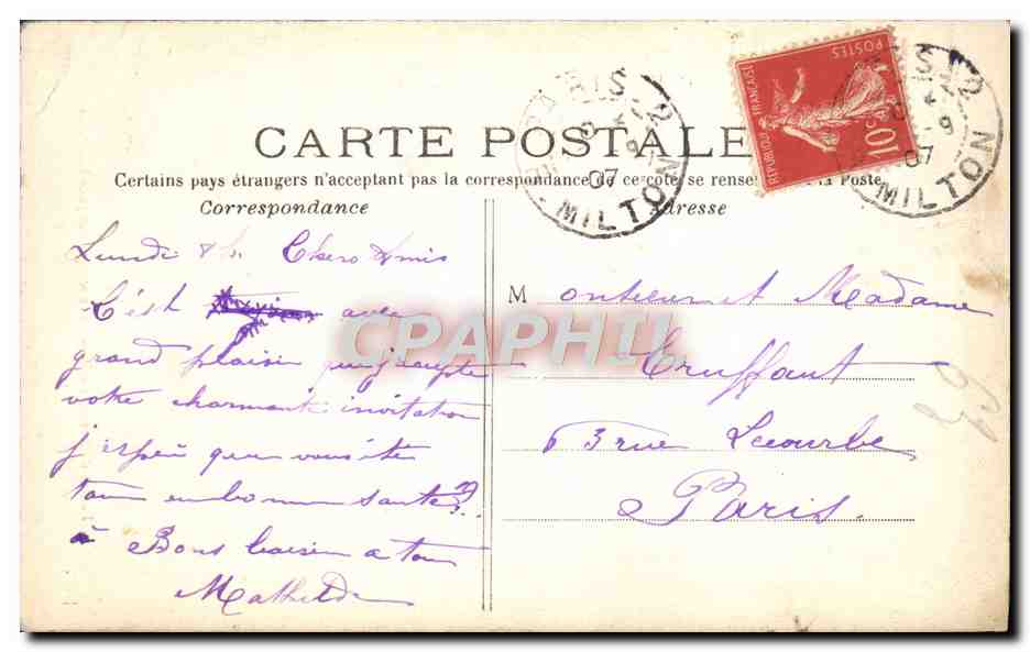 CPA Le Roi de Rome prie Dieu pour son pere et pour la France  — Verso