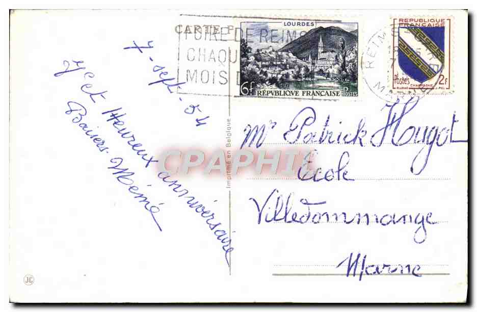 CPA Fantaisie Fleurs — Verso